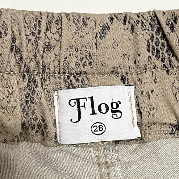 Bevy Flog Shely Pant Beige Black Python 28 - Picture 12 of 14